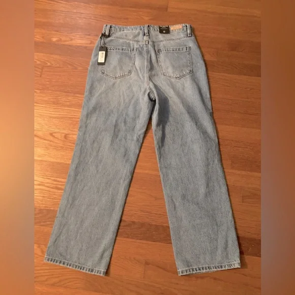 NWT Blank NYC Baxter Rib Cage Straight Leg Distressed Blue Jeans Woman’s 29 - Picture 4 of 8
